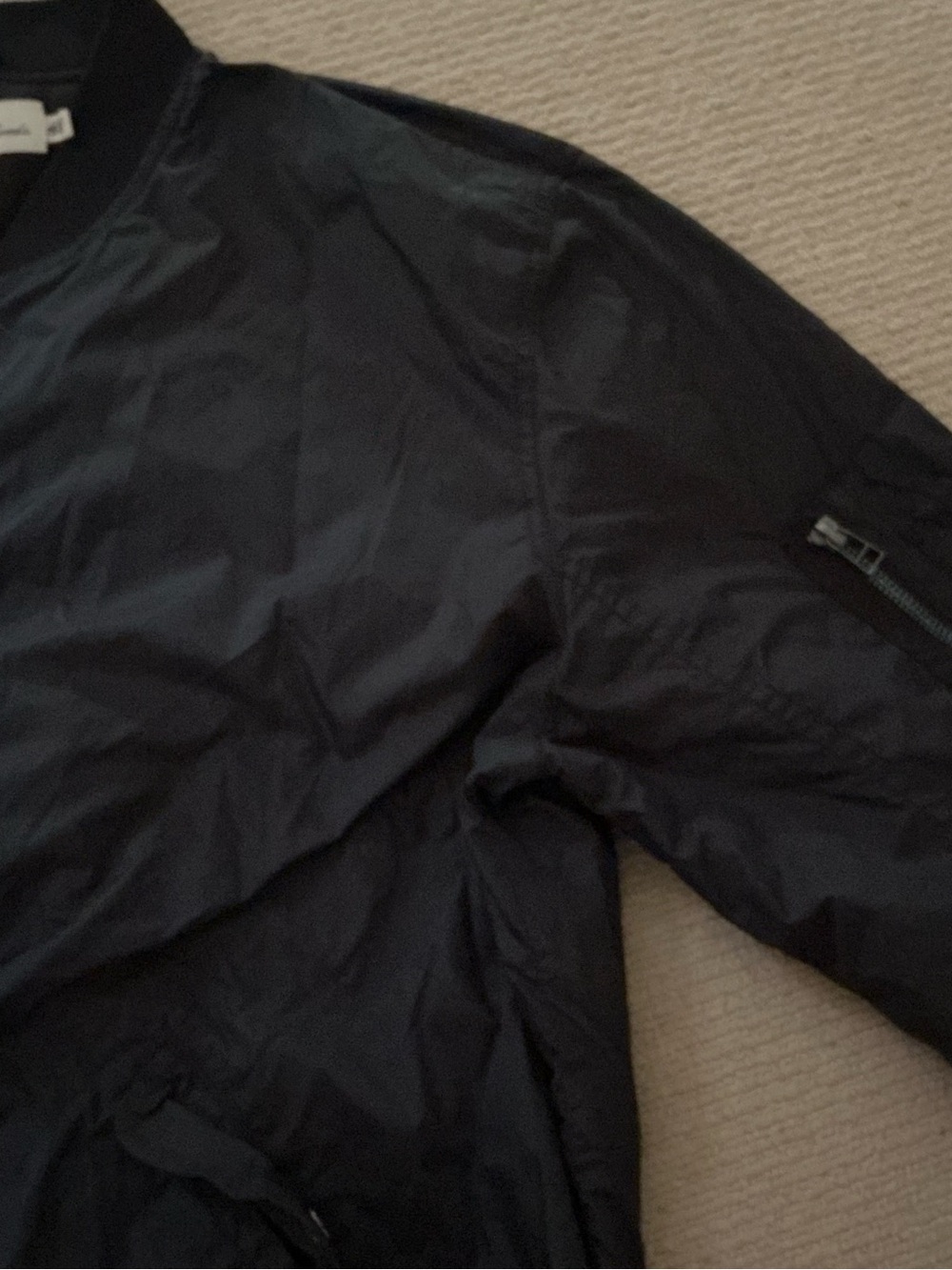 H&M Black Bomber Jacket with Snap-Pocket Details - Picture 6 of 9
